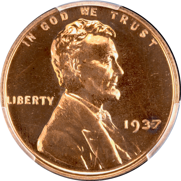 1937 Lincoln Cent (1c) Obverse Image