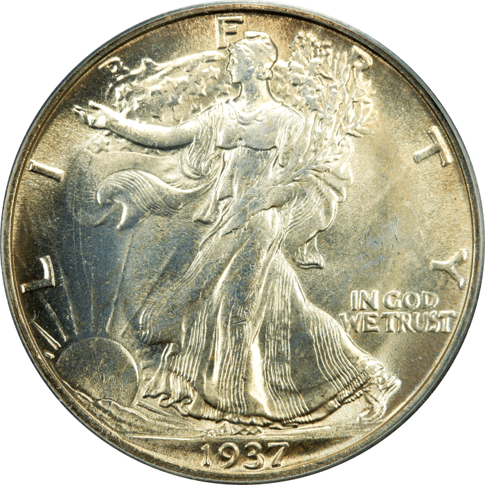 1937-S Walking Liberty Half Dollar (50c) OGH Obverse Image