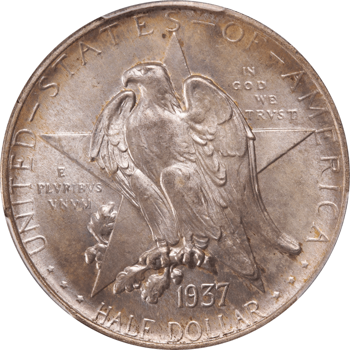 1937 Texas Commemorative Half Dollar (50c) Obverse Image