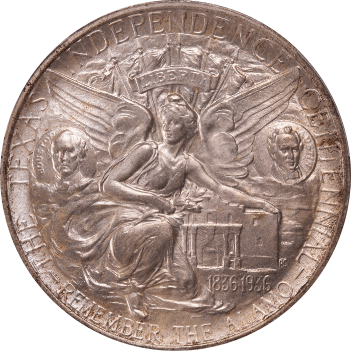 1937 Texas Commemorative Half Dollar (50c) Reverse Image