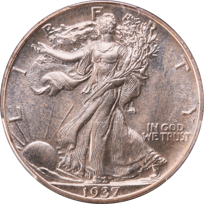 1937 Walking Liberty Half Dollar (50c) Obverse Image