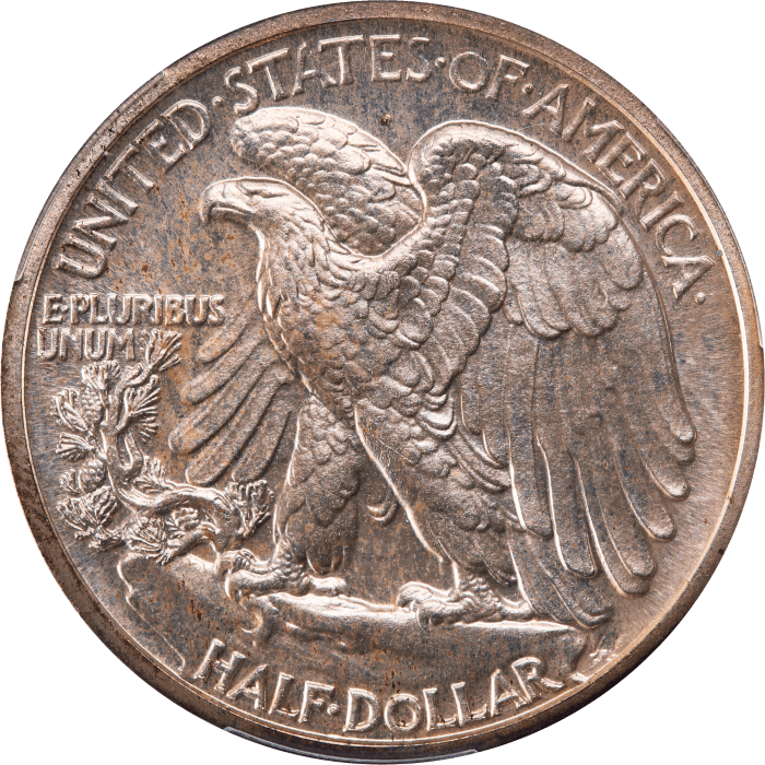 1937 Walking Liberty Half Dollar (50c) Reverse Image