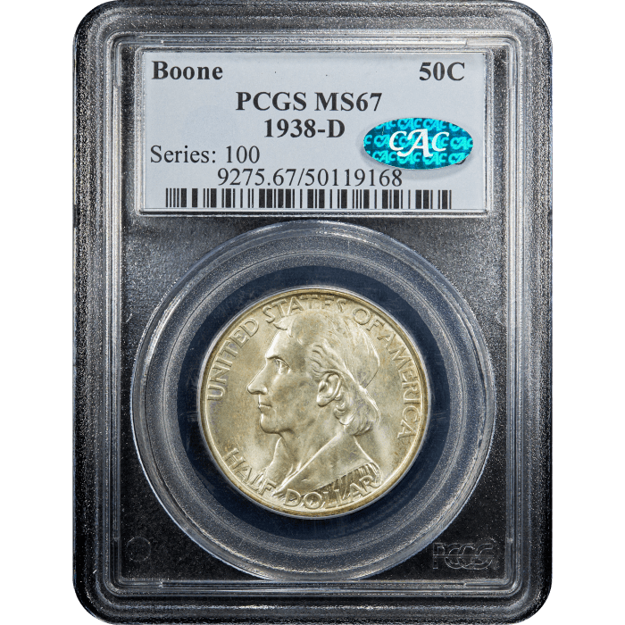 1938-D Boone Commem Half Dollar (50c) SLAB Image