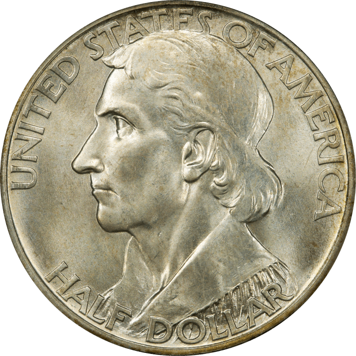 1938-D Boone Commem Half Dollar (50c) OBVERSE Image