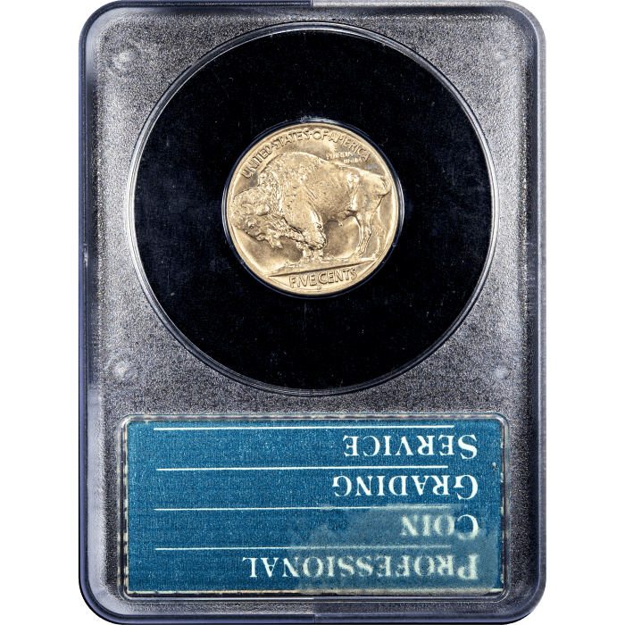 1938-D Buffalo Nickel (5c) Rattler Reverse Slab Image