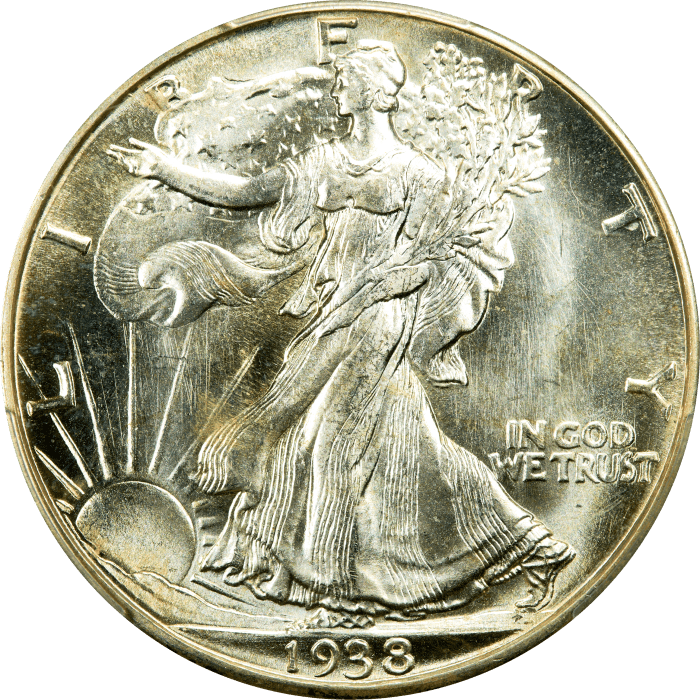 1938-D Walking Liberty Half Dollar (50c) Obverse Image