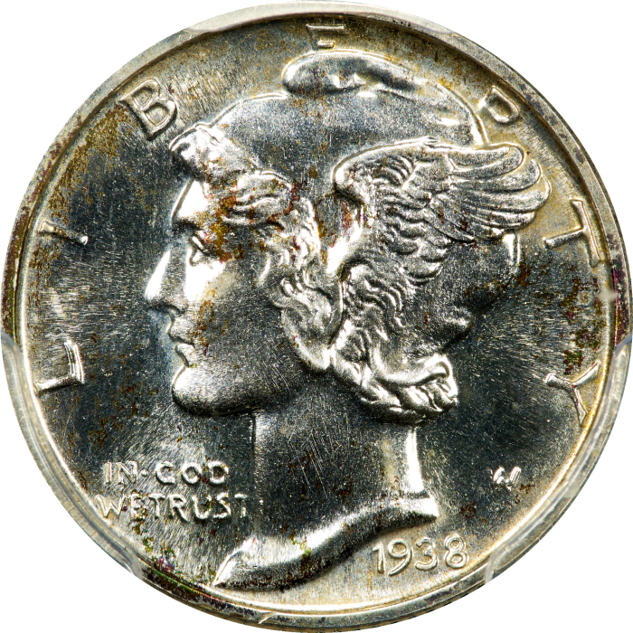 1938 Mercury Dime (10c) OBVERSE Image