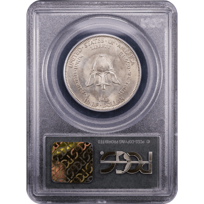 1938 New Rochelle Commemorative Half Dollar (50c) OGH Reverse Slab Image