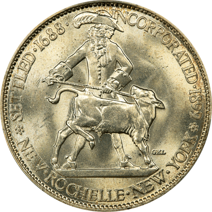 1938 New Rochelle Commemorative Half Dollar (50c) Obverse Image