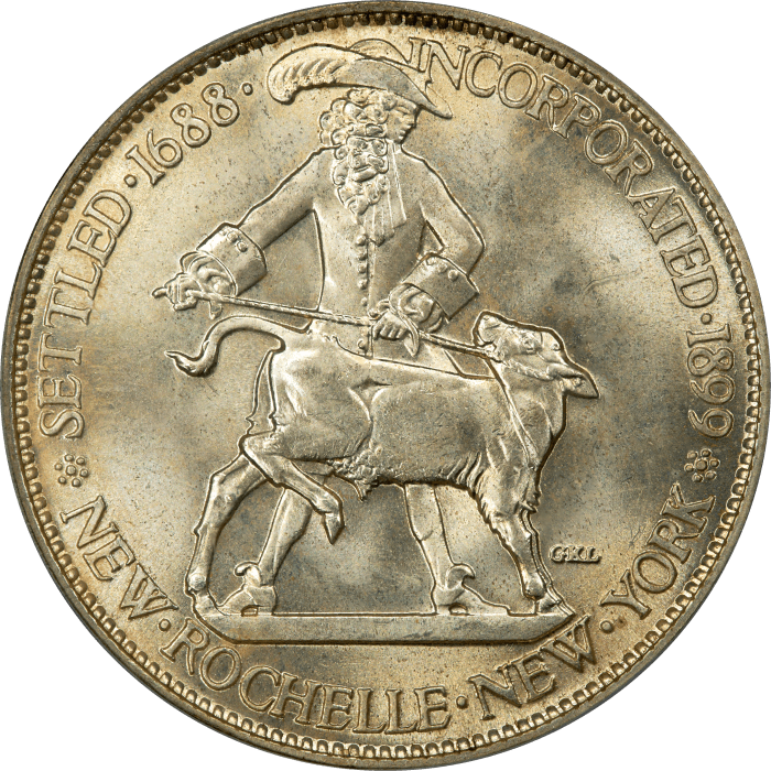 1938 New Rochelle Commemorative Half Dollar (50c) Obverse Image
