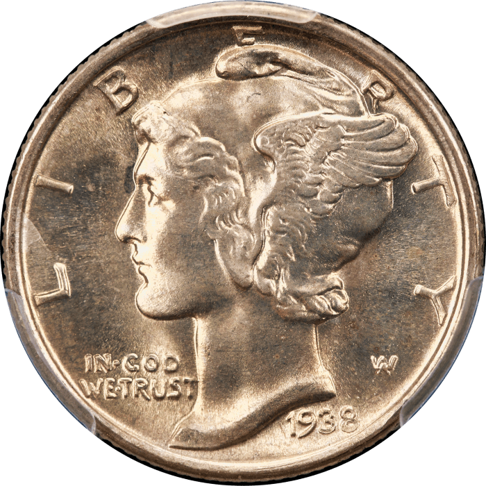 1938-S Mercury Dime (10c) Obverse Image