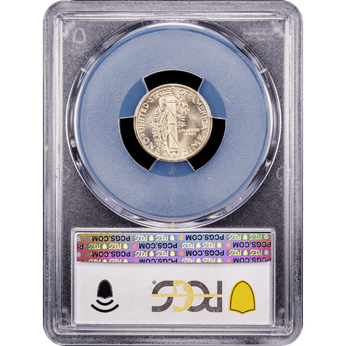 1938-S Mercury Dime (10c) Reverse Slab Image