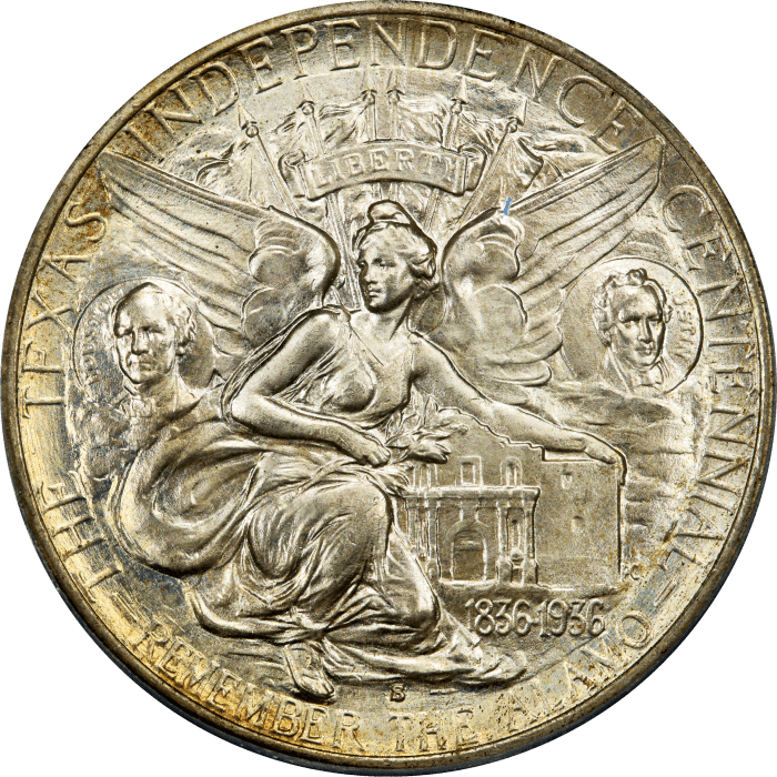 1938-S Texas Commem Half Dollar (50c) REVERSE Image