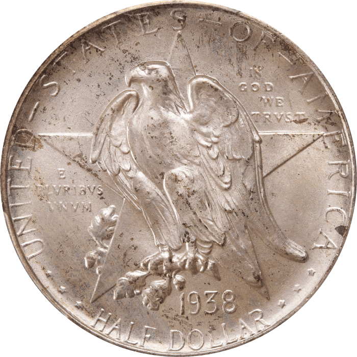 1938-S Texas Commemorative Half Dollar (50c) Obverse Image