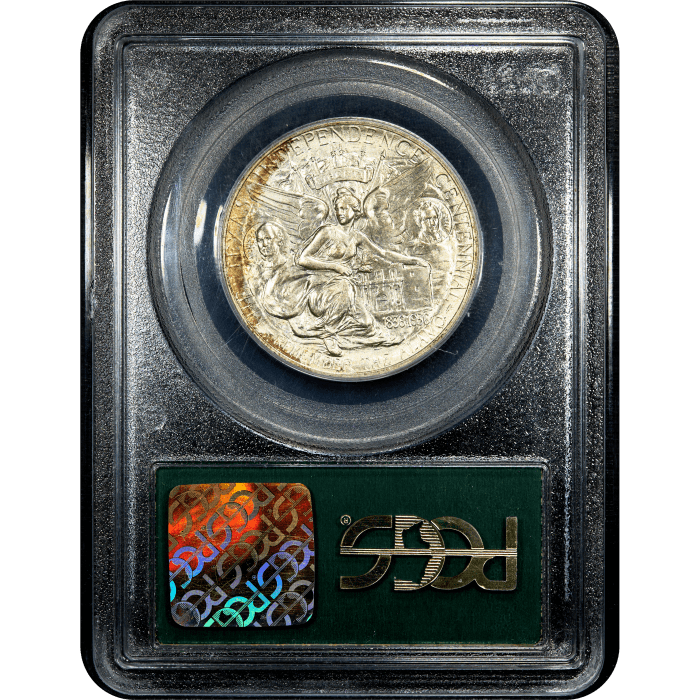 1938 Texas Commemorative Half Dollar (50c) OGH Reverse Slab Image