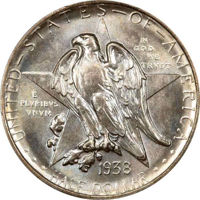 1938 Texas Commemorative Half Dollar (50c) Obverse Image