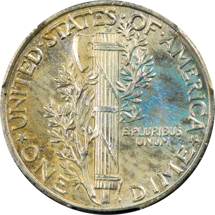 1939 Mercury Dime (10c) Reverse Image