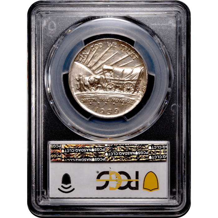 1939 Oregon Commemorative Half Dollar (50c) Reverse Slab Image