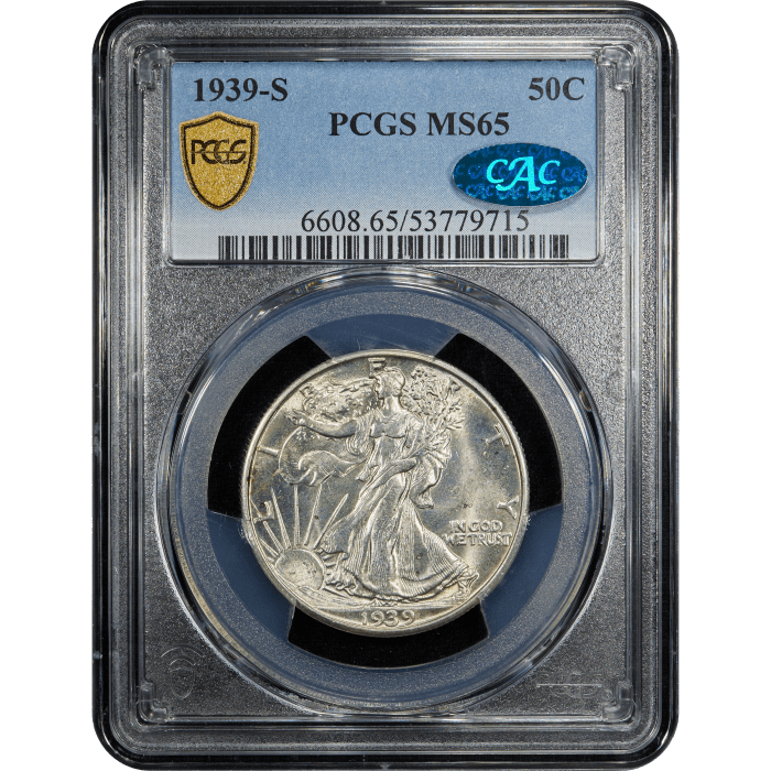 1939-S Walking Liberty Half Dollar (50c) SLAB Image
