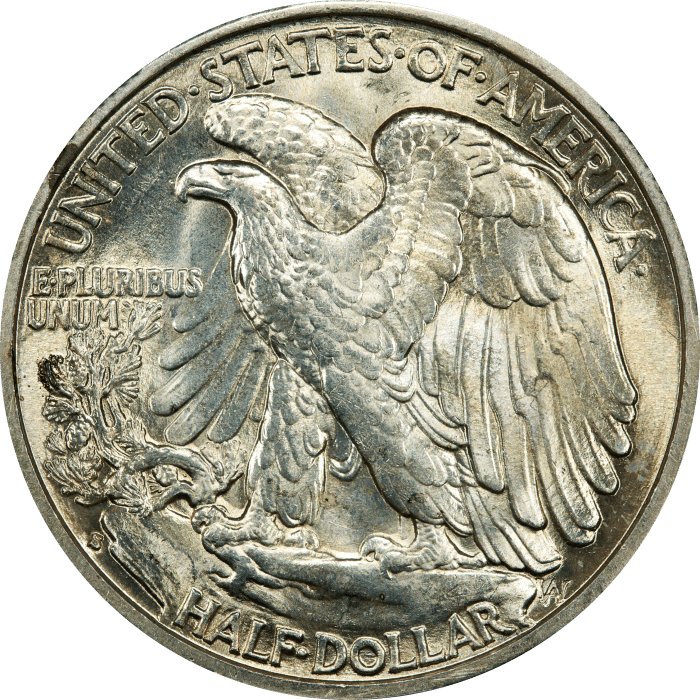 1939-S Walking Liberty Half Dollar (50c) REVERSE Image