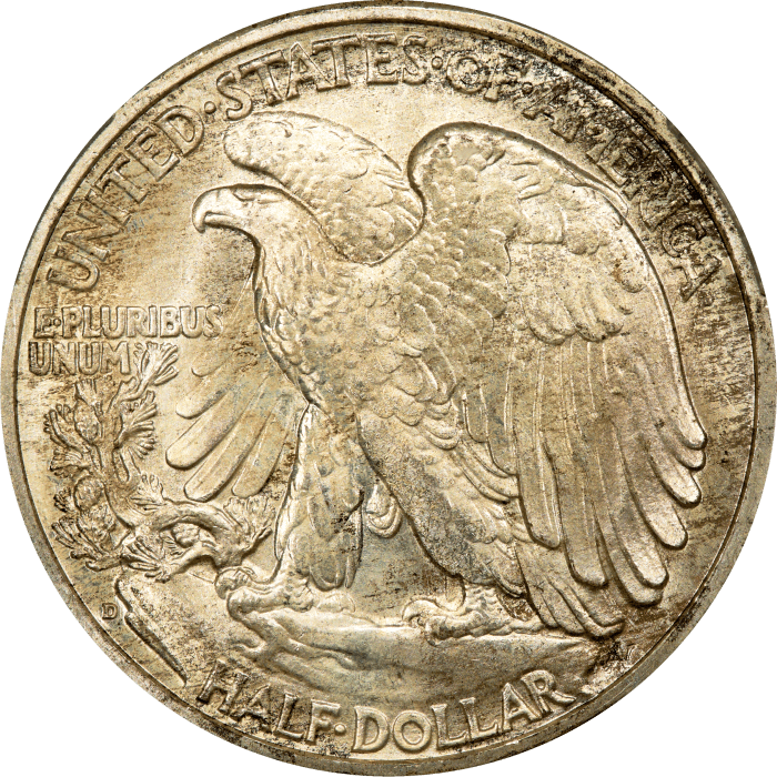 1941-D Walking Liberty Half Dollar (50c) Reverse Image