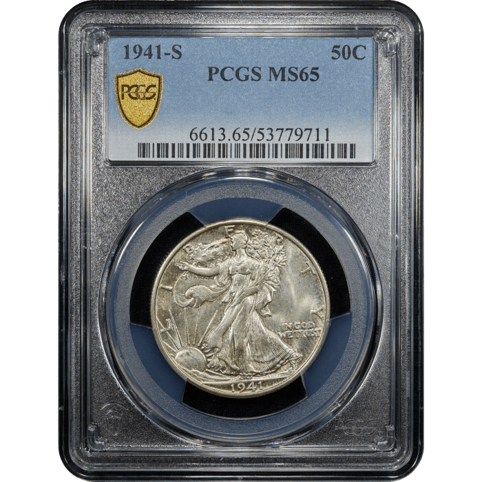 1941-S Walking Liberty Half Dollar (50c) SLAB Image