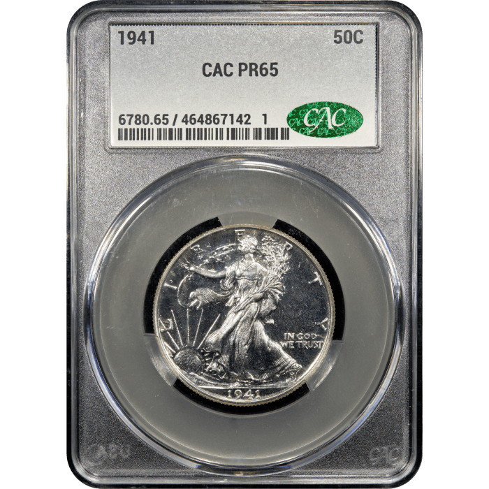 1941 Walking Liberty Half Dollar (50c) SLAB Image