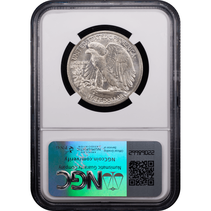 1942-S Walking Liberty Half (50c) Reverse Slab Image