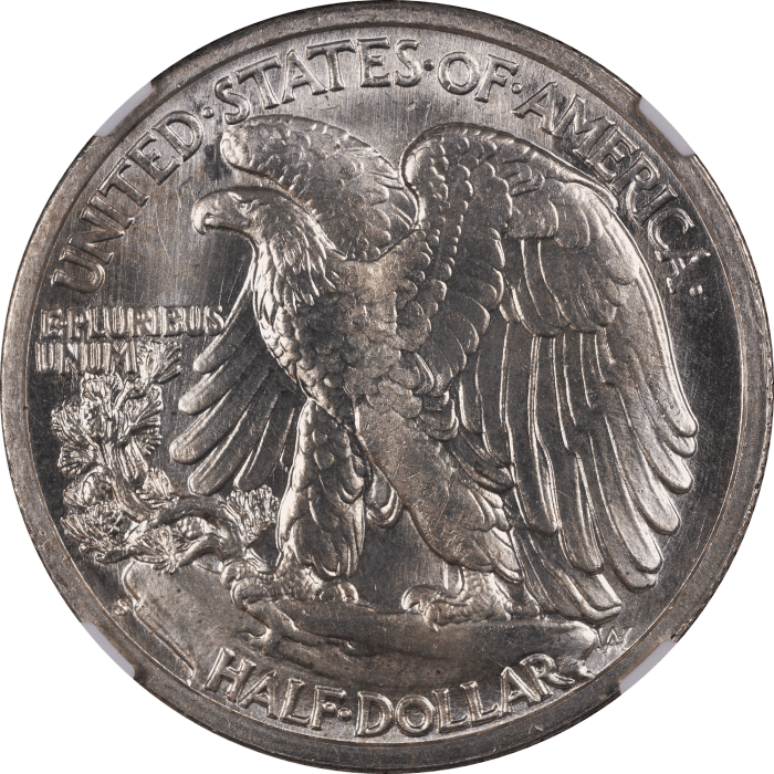 1942-S Walking Liberty Half (50c) Reverse Image