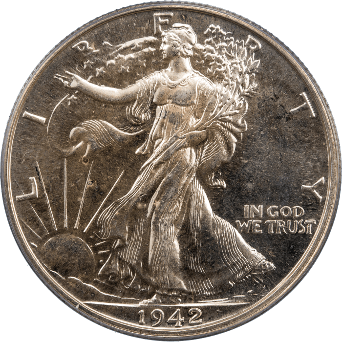 1942 Walking Liberty Half Dollar (50c) OBVERSE Image