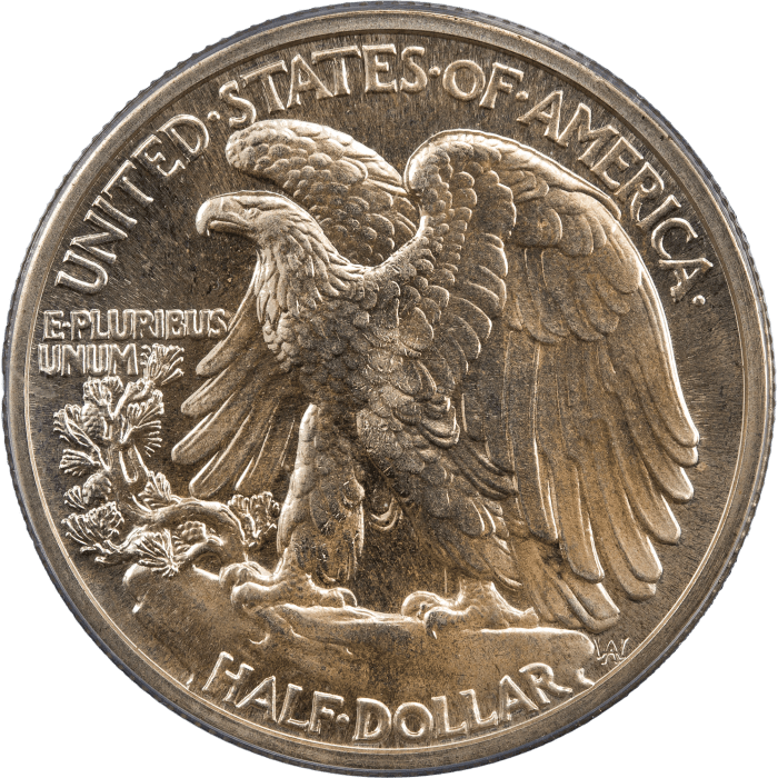 1942 Walking Liberty Half Dollar (50c) REVERSE Image