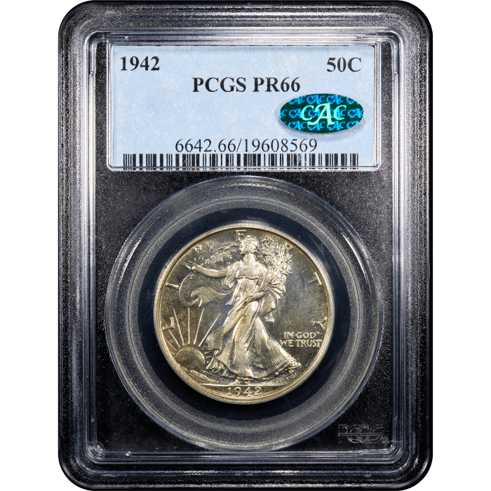 1942 Walking Liberty Half Dollar (50c) SLAB Image