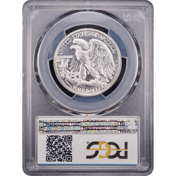 1942 Walking Liberty Half Dollar (50c) Reverse Slab Image