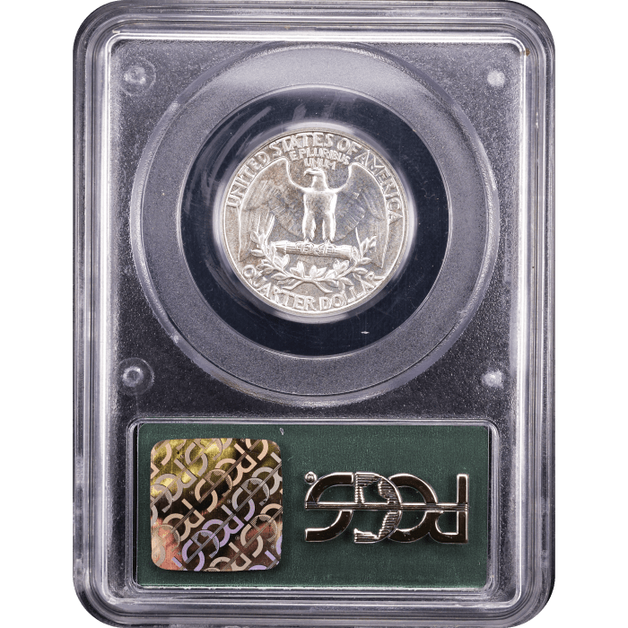 1942 Washington Quarter (25c) OGH Reverse Slab Image