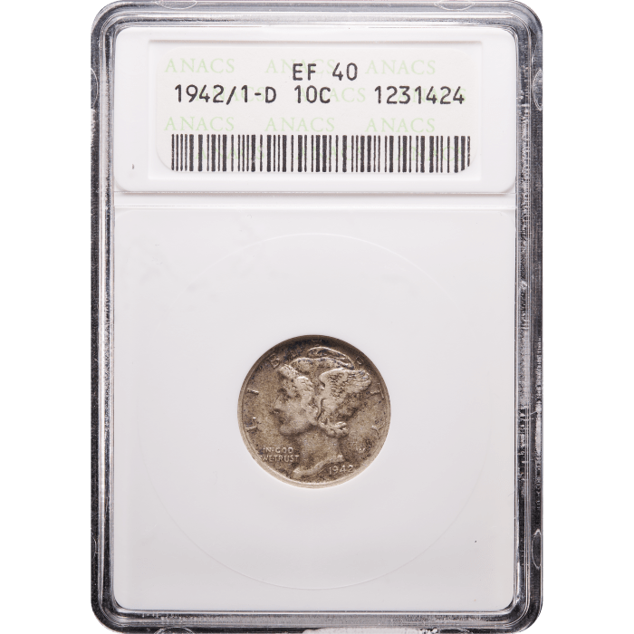 1942/1-D Mercury Dime (10c) Obverse Slab Image