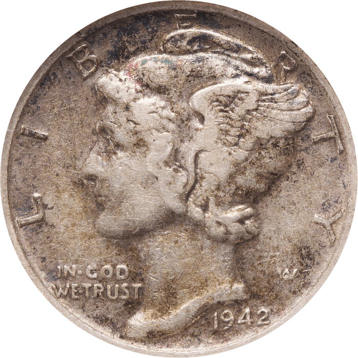 1942/1-D Mercury Dime (10c) Obverse Image