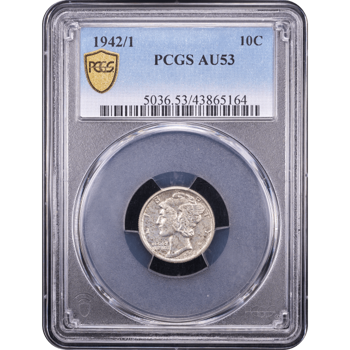 1942/1 Mercury Dime (10c) Obverse Slab Image