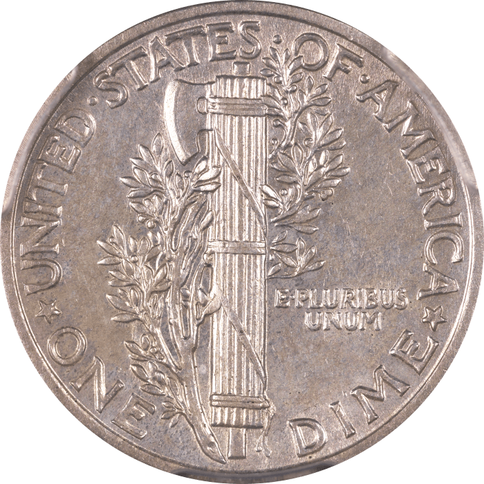 1942/1 Mercury Dime (10c) Reverse Image