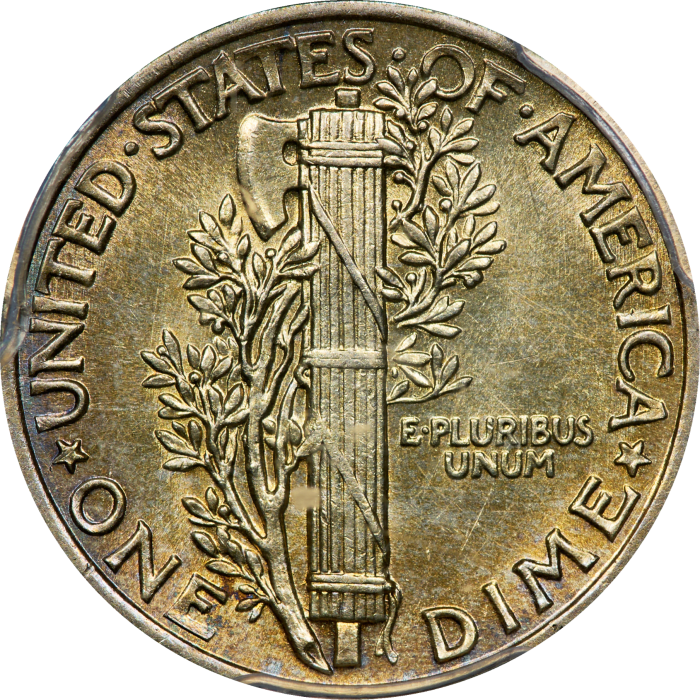 1942/1 Mercury Dime (10c) Reverse Image