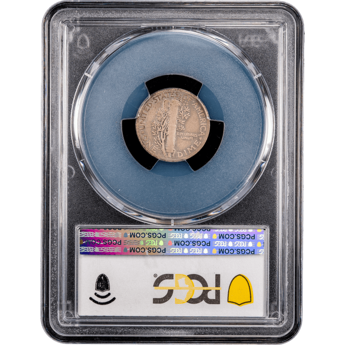 1942/1 Mercury Dime (10c) Reverse Slab Image