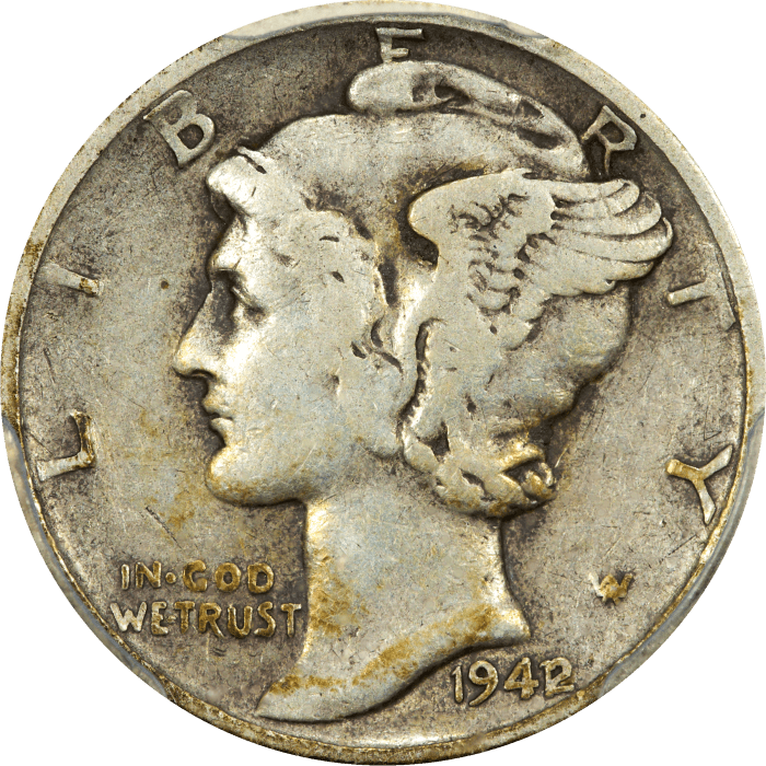 1942/1 Mercury Dime (10c) Obverse Image