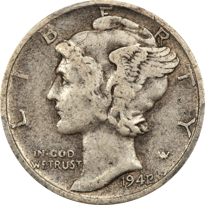 1942/1 Mercury Dime (10c) OBVERSE Image
