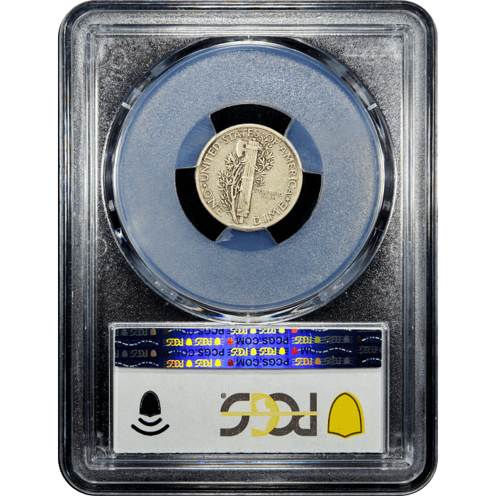 1942/1 Mercury Dime (10c) Reverse Slab Image