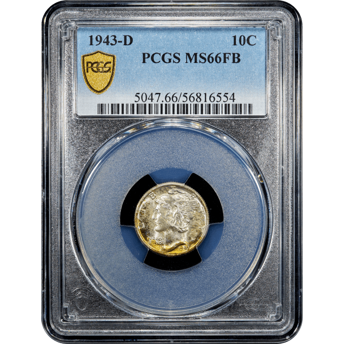 1943-D Mercury Dime (10c) SLAB Image