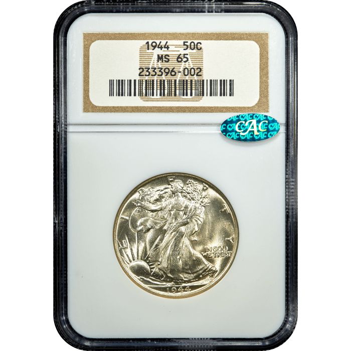 1944 Walking Liberty Half Dollar (50c) SLAB Image