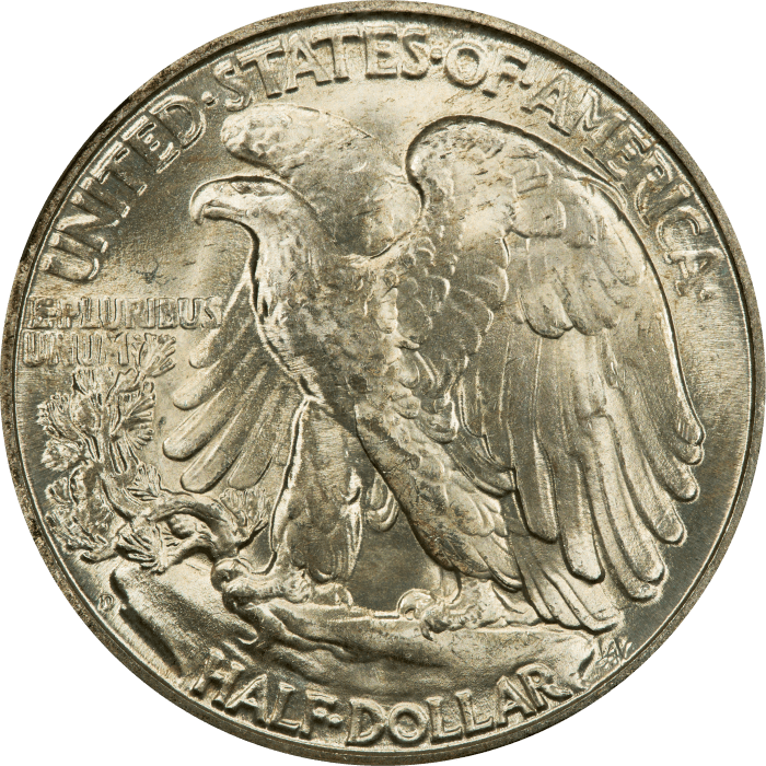 1945-D Walking Liberty Half Dollar (50c) Reverse Image