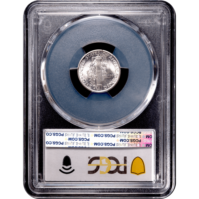 1945-S Micro S Mercury Dime (10c) Reverse Slab Image