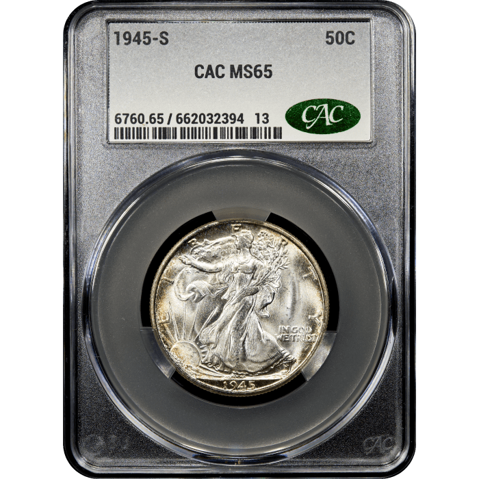 1945-S Walking Liberty Half Dollar (50c) SLAB Image