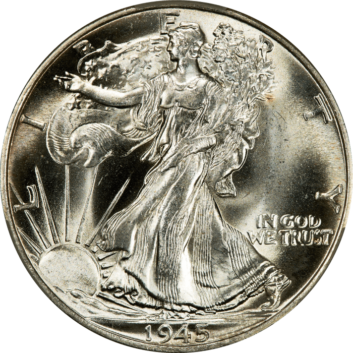 1945 Walking Liberty Half Dollar (50c) Obverse Image