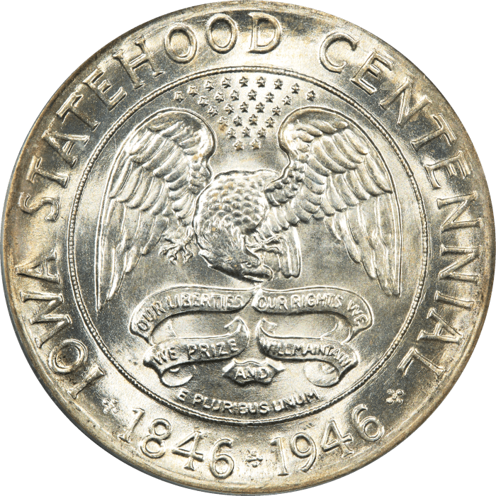 1946 Iowa Commemorative Half (50c) Obverse Image